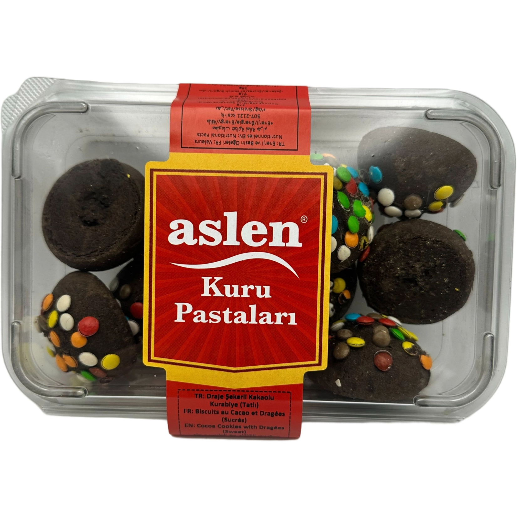 Gâteaux secs enrhobés de dragées sucrées, Aslen g