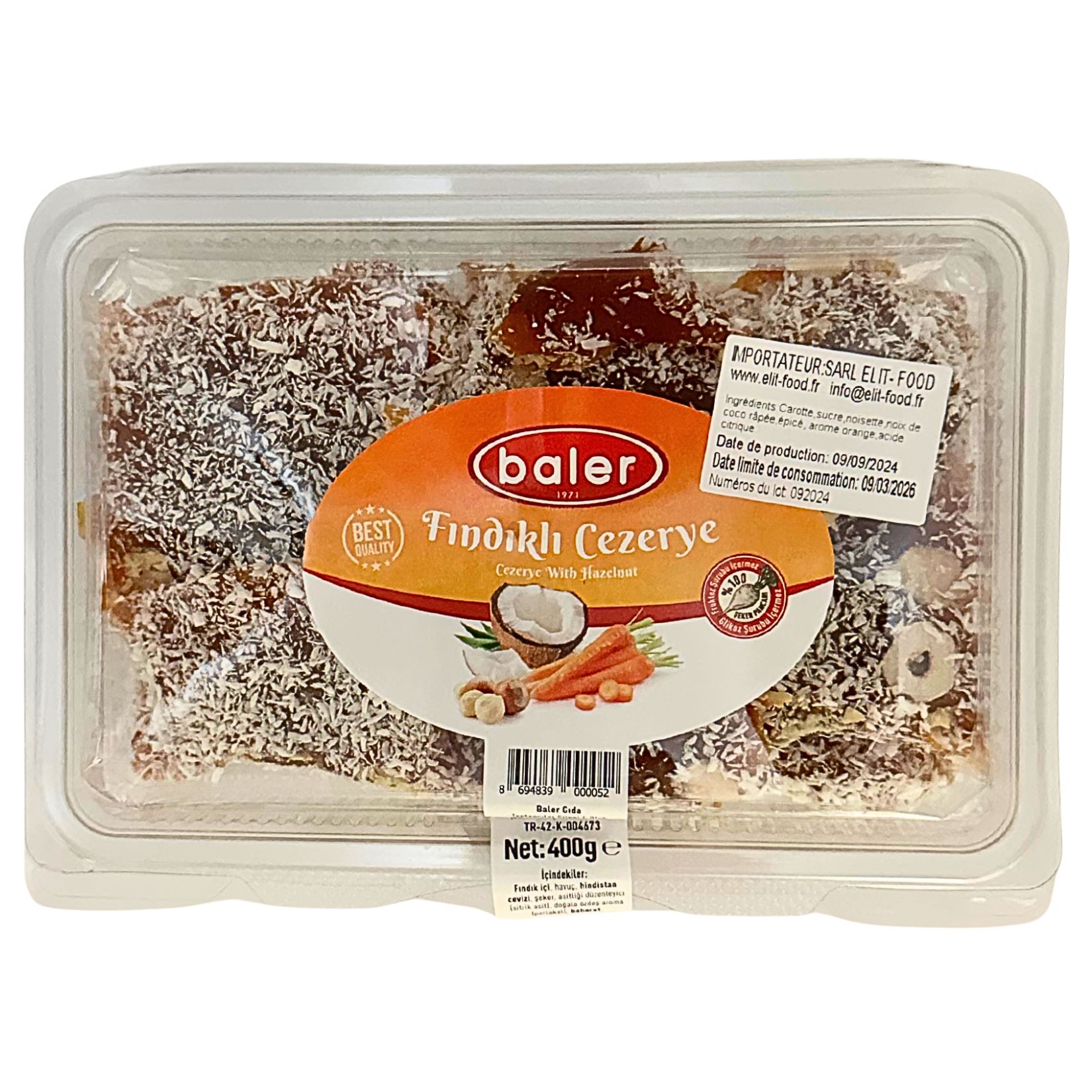 Cezerye aux noisettes 400g, Baler 400,0 g